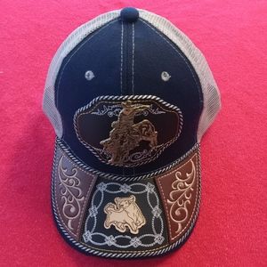 Western‎ Cowboy Style Hat Snapback Trucker Embroidered Metal Badge